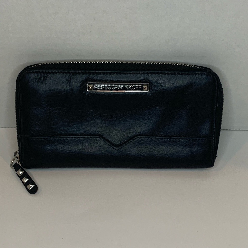 Rebecca Minkoff Black Leather Zippered Wallet